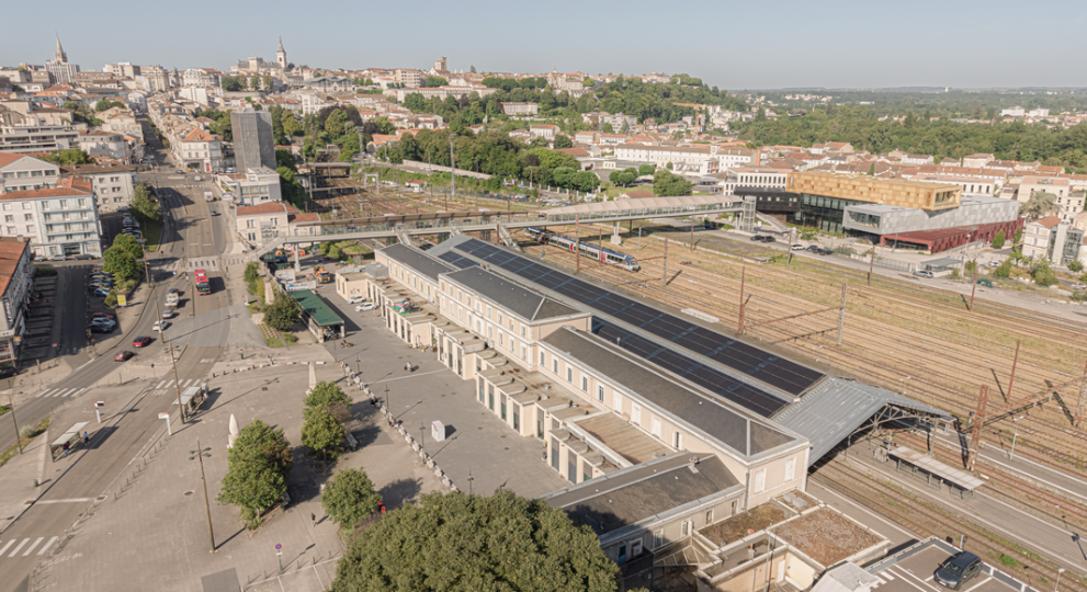 Angoul&ecirc;me propuls&eacute;e par l&rsquo;&eacute;nergie solaire de sa gare patrimoniale