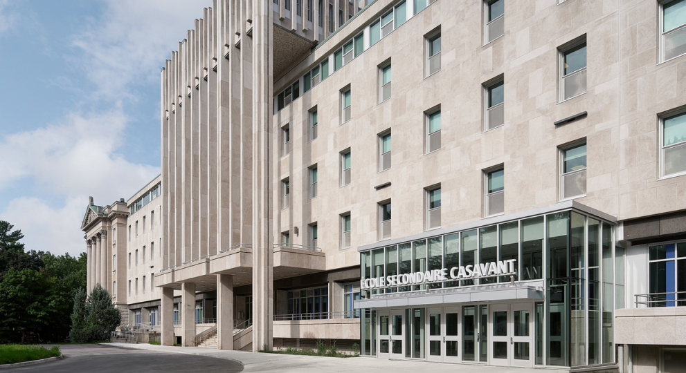 &Eacute;cole secondaire Casavant &ndash; R&eacute;habilitation de l&rsquo;aile moderniste du S&eacute;minaire de Saint-Hyacinthe